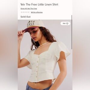 We The Free Little Linen Shirt size large!
